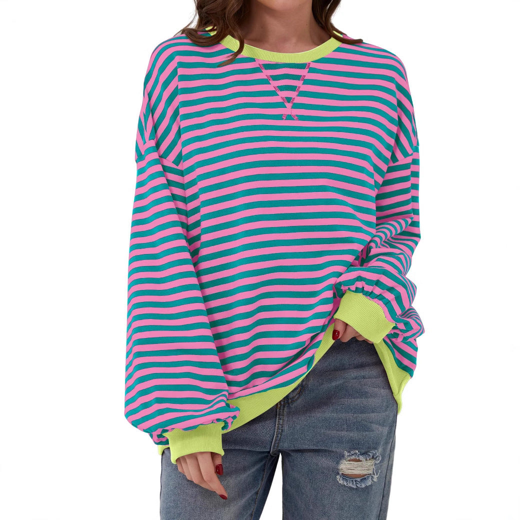 Casual shirt met lange mouwen en strepen