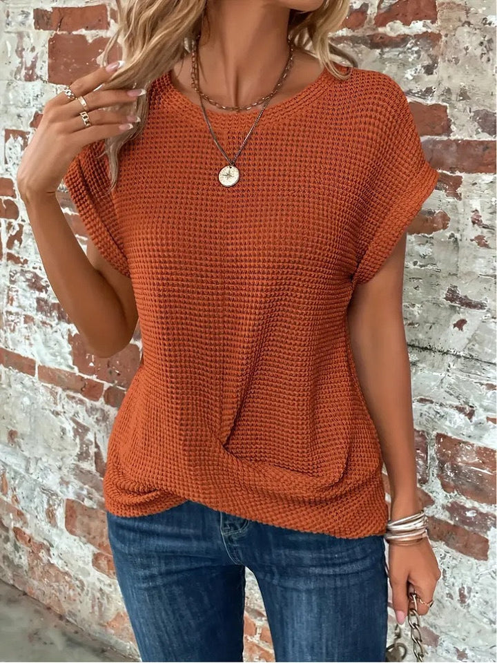 Elegante Twist Top met Korte Mouwen