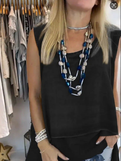 Luchtige mouwloze tuniek voor casual kleding
