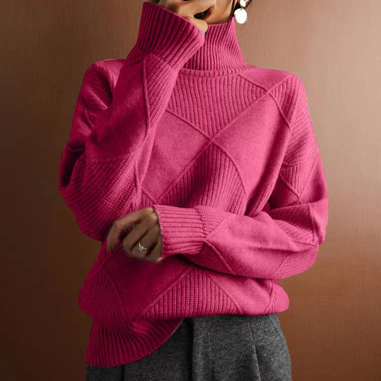 Loose Fit Trui met Hoge Hals