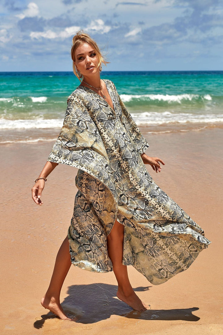 Sandy Drift Maxi Dress met Beachy Flow
