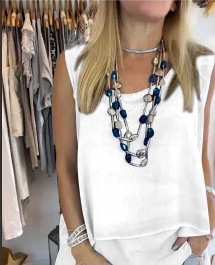Luchtige mouwloze tuniek voor casual kleding