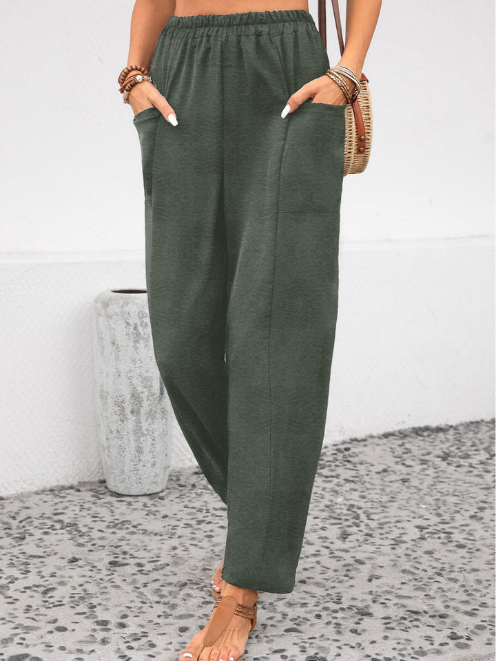 Plus Size Ice Silk Broek