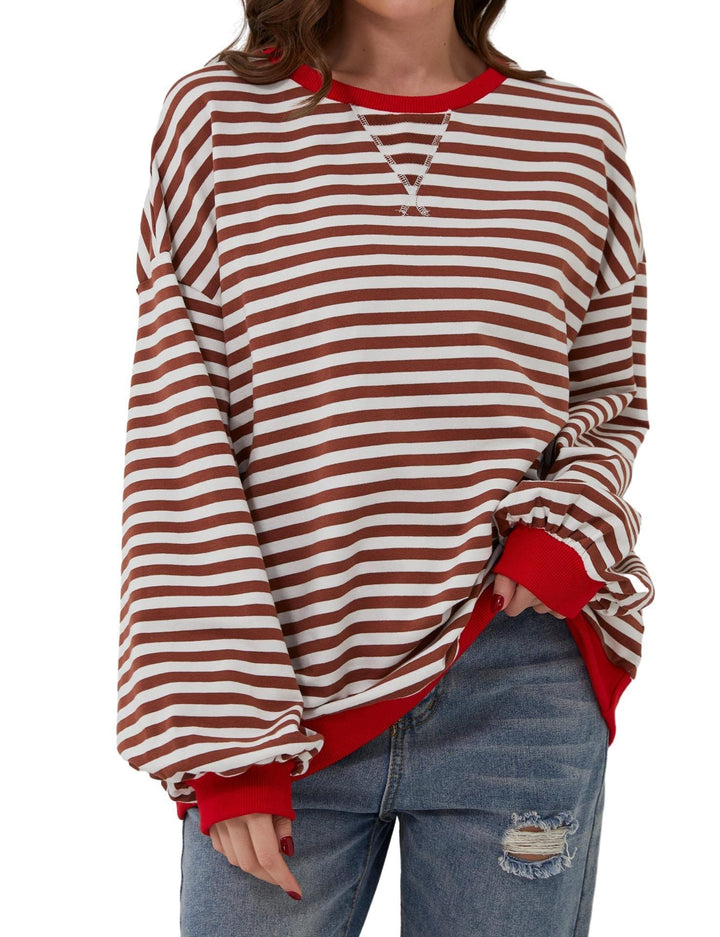 Casual shirt met lange mouwen en strepen