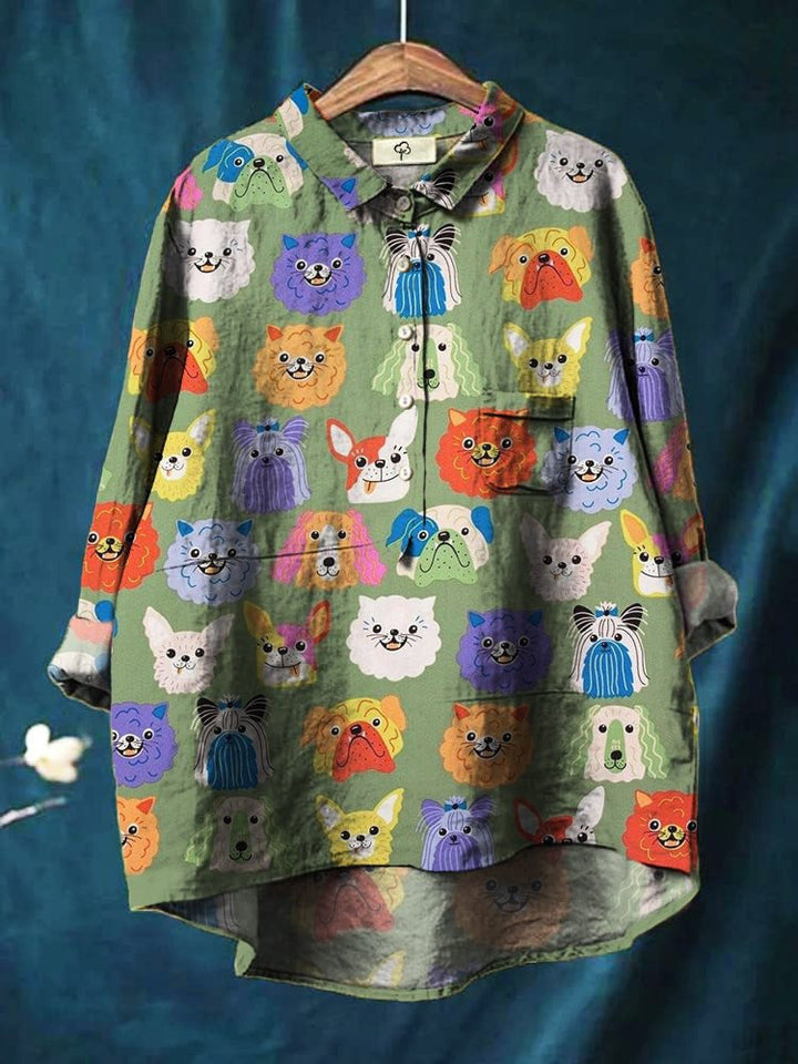 Schattig hondentekening T-shirt