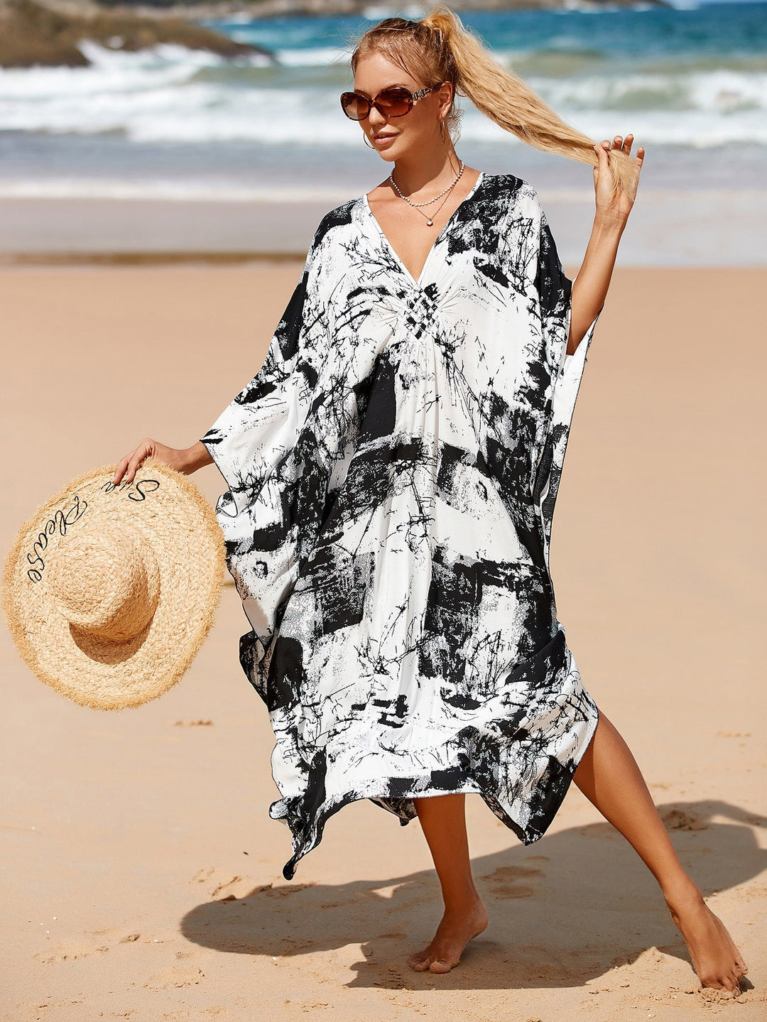 Vrouwelijke Wrap Dress in Whisper Fade Tones