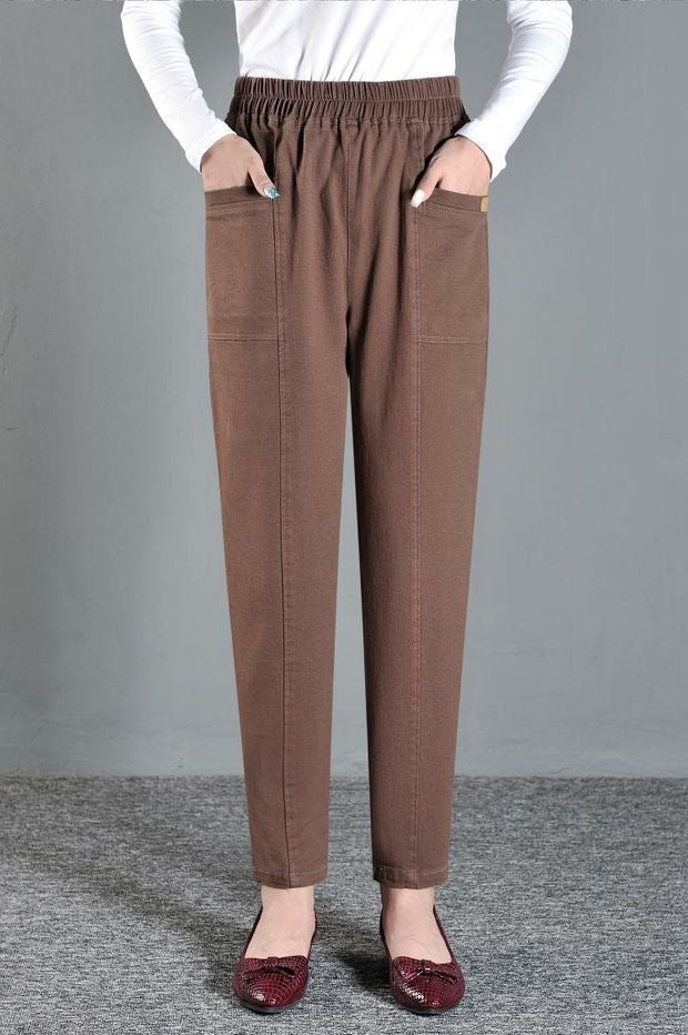 Hoge taille rechte broek
