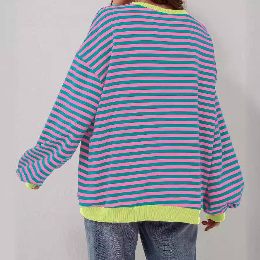 Casual shirt met lange mouwen en strepen