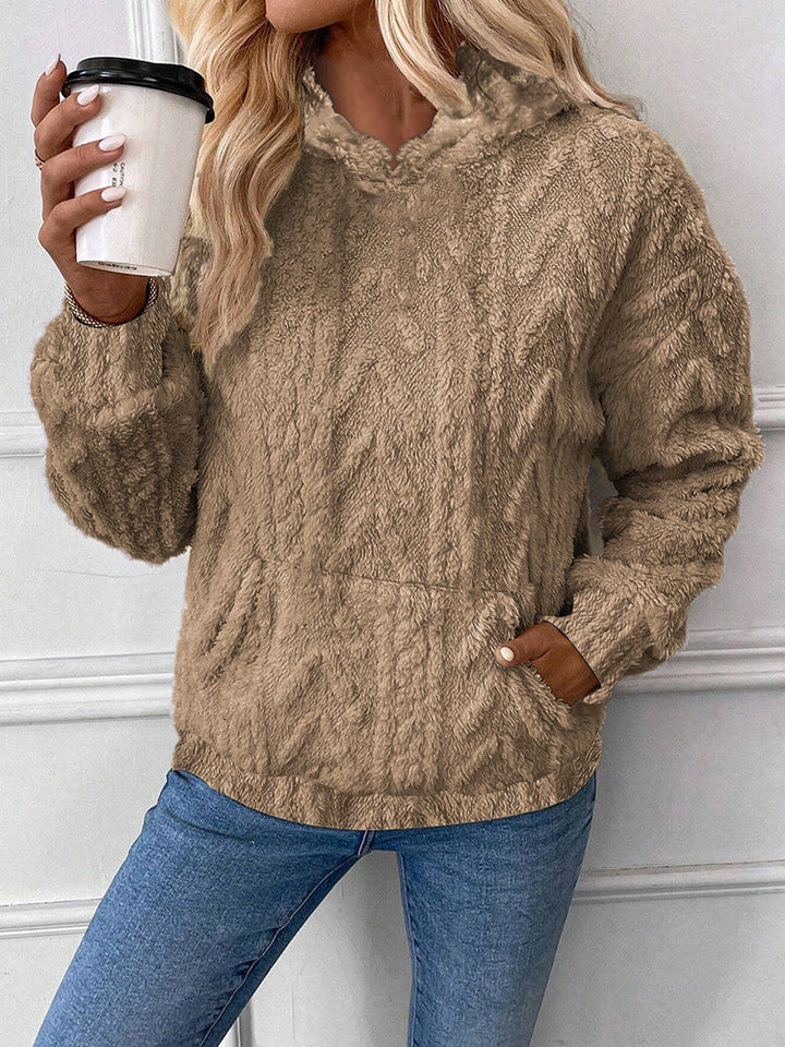Loose Plush Sweatshirt met capuchon voor dames