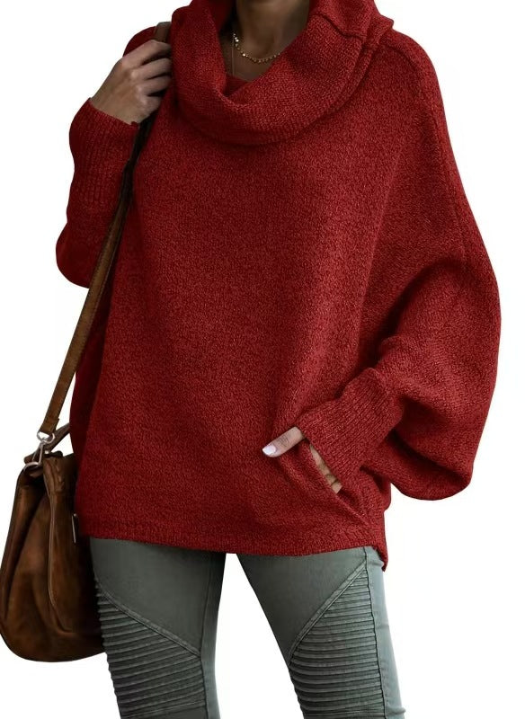 Dames pullover trui met hoge kraag