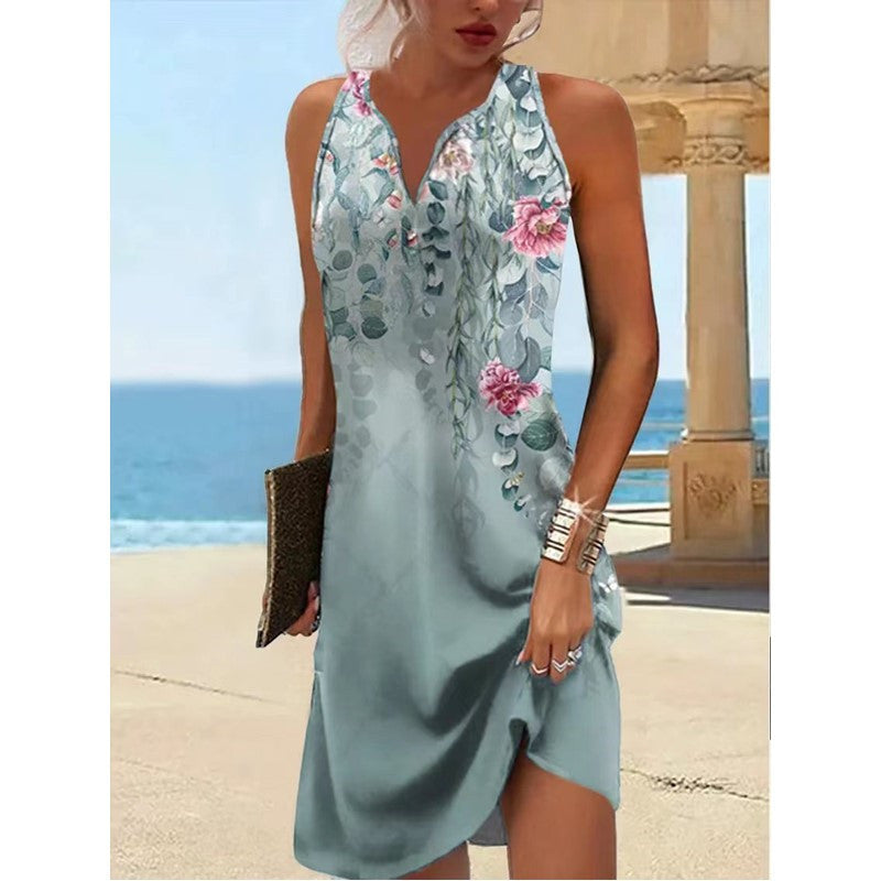 Floral Print Long Dress voor dames