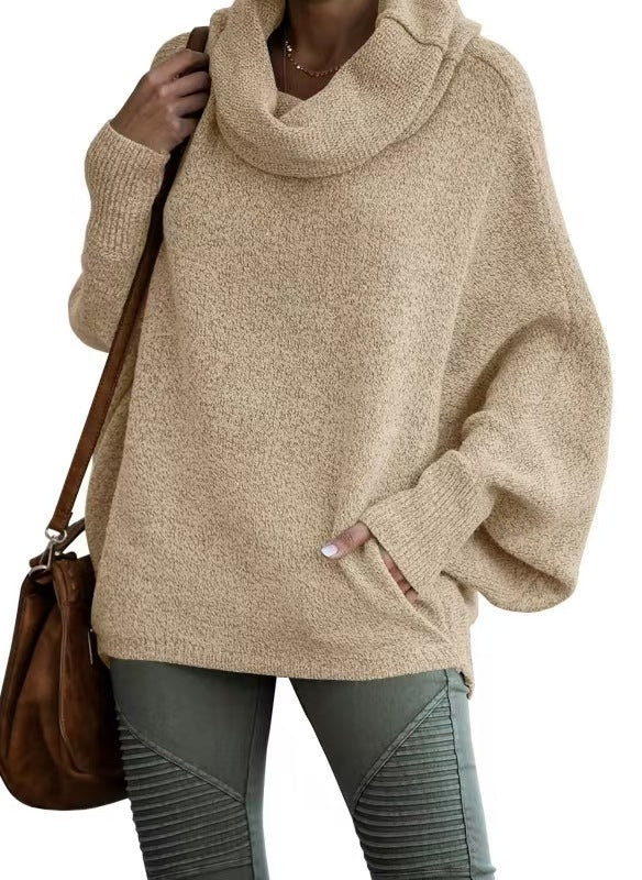 Dames pullover trui met hoge kraag