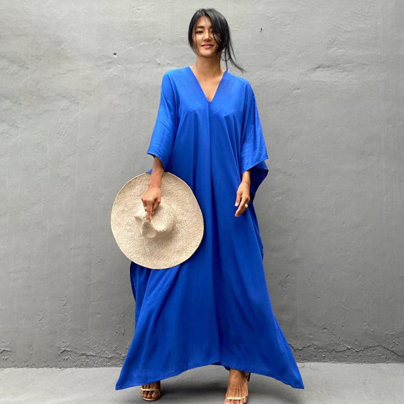 Relaxed Fit Vakantie Midi Jurk