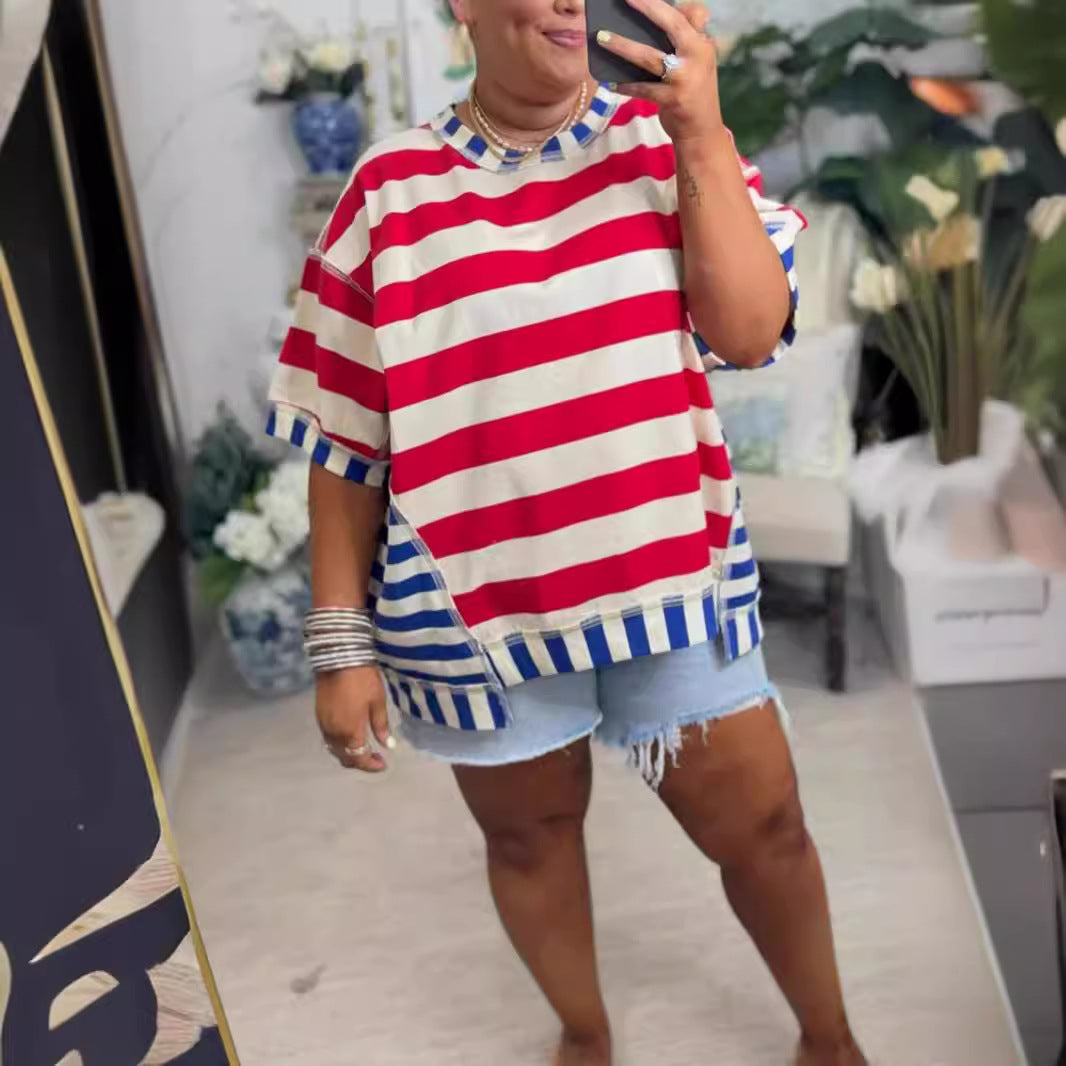 Soft Everyday Stripe Top – Flatteuze pasvorm voor casual kantoordagen en ontspannen weekendoutfits
