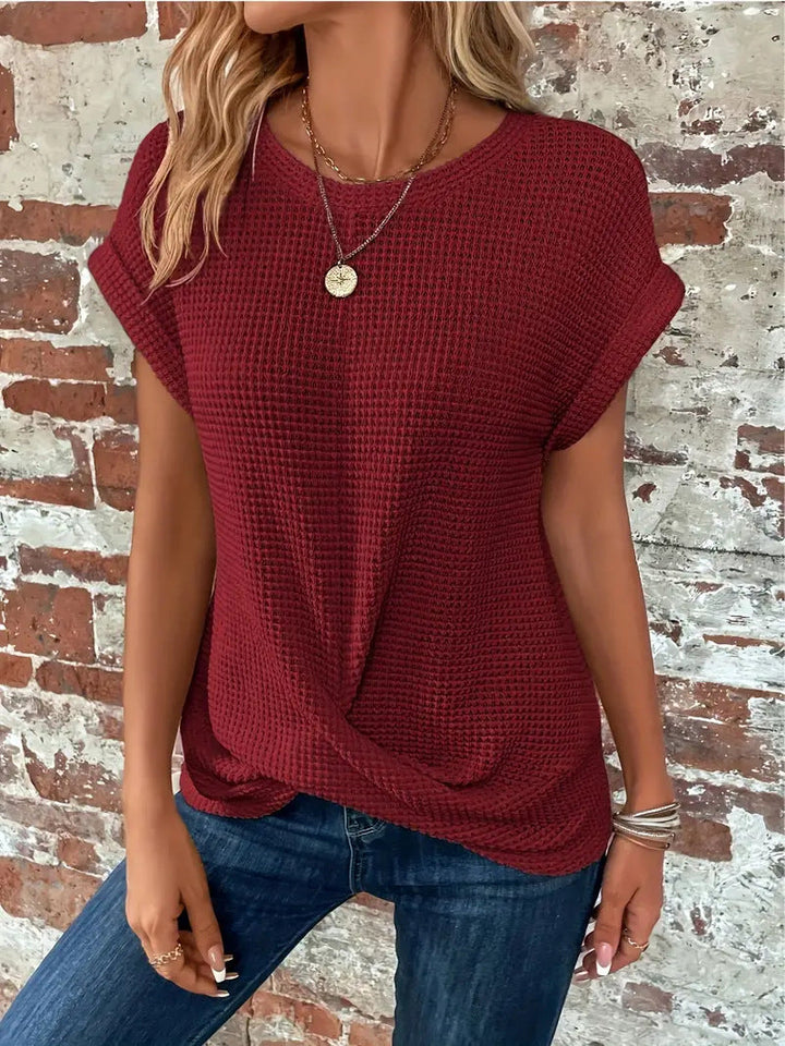 Elegante Twist Top met Korte Mouwen