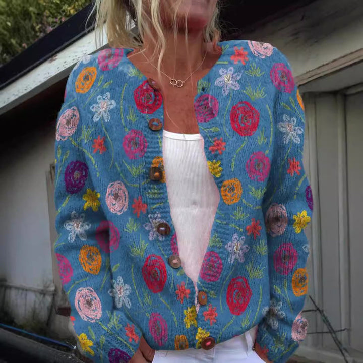Casual damesvest met digitale print