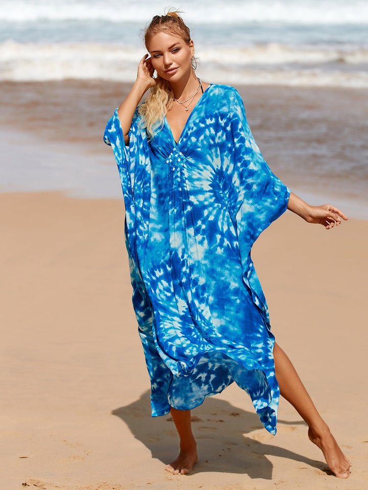 Chique Kimono-stijl Jurk in Amber Tide tinten