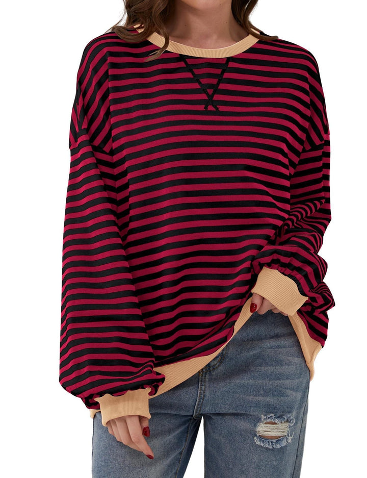 Casual shirt met lange mouwen en strepen