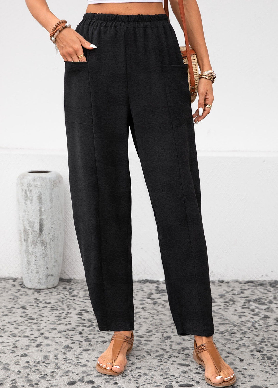 Plus Size Ice Silk Broek