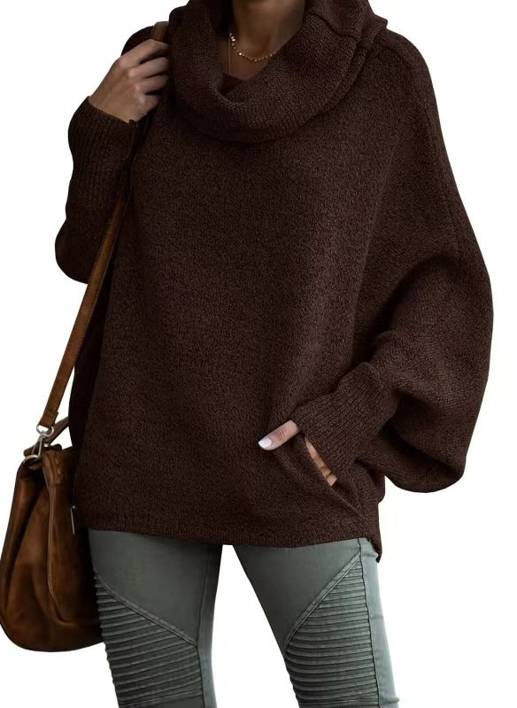 Dames pullover trui met hoge kraag