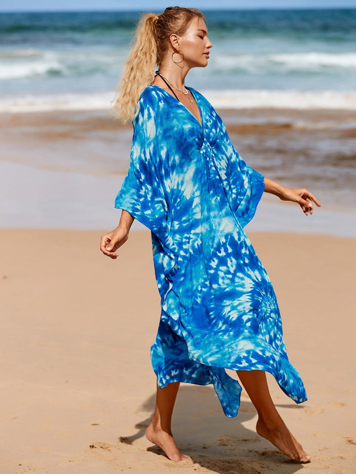 Chique Kimono-stijl Jurk in Amber Tide tinten