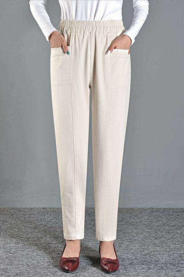 Hoge taille rechte broek