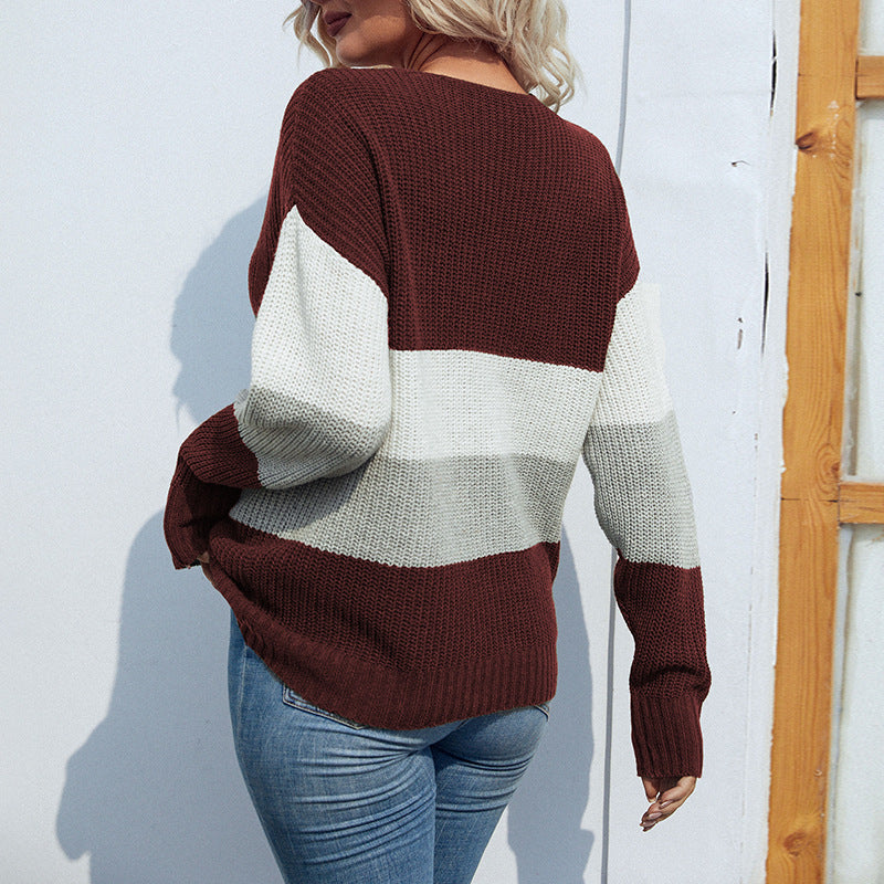 Cross-Border V-hals trui dames top