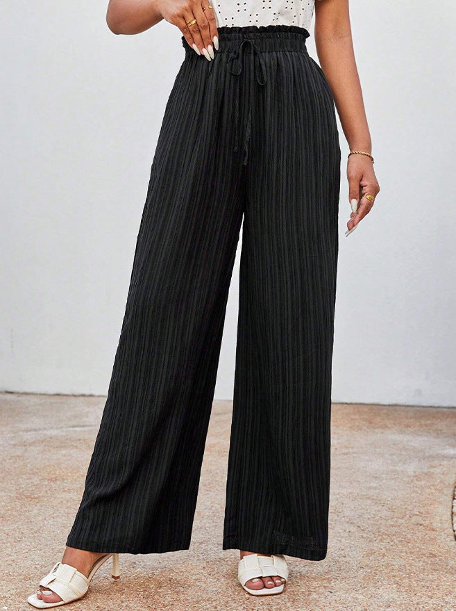 Geweven broek met elastische taille