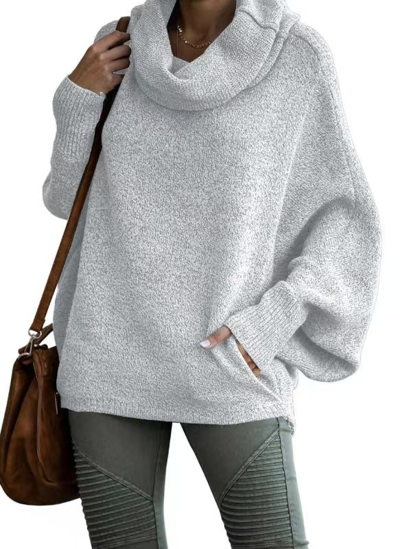 Dames pullover trui met hoge kraag