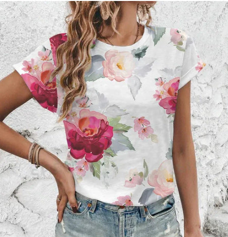 Relaxed Fit Top met bloembladontwerp