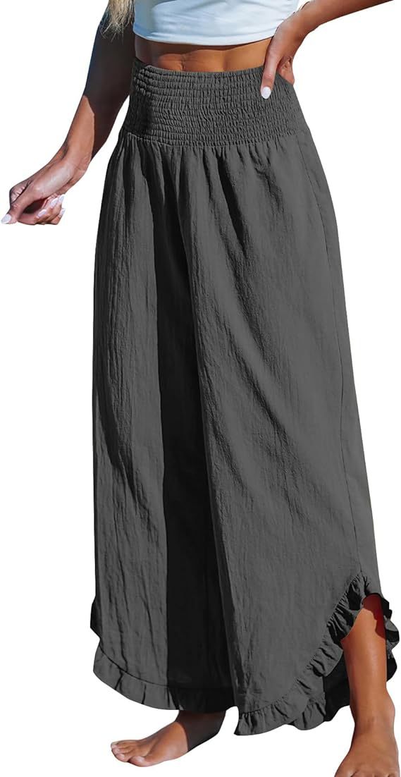 Hoog Taille Ongelijke Katoenen Broek