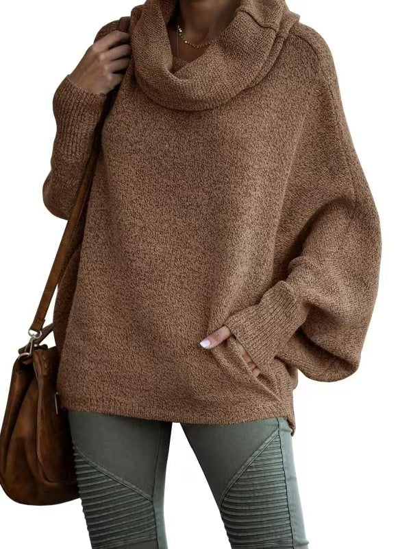 Dames pullover trui met hoge kraag
