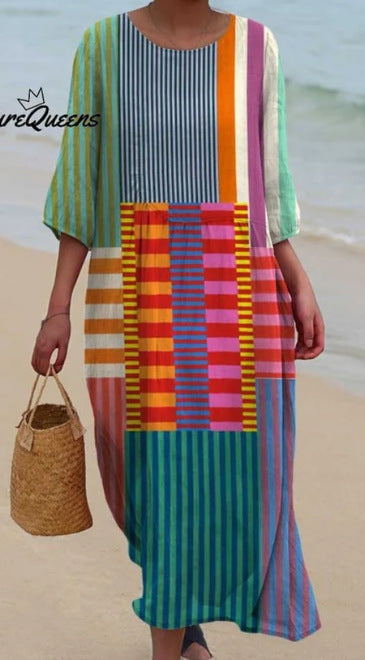 Trendy Midi-jurk met bloemenprint