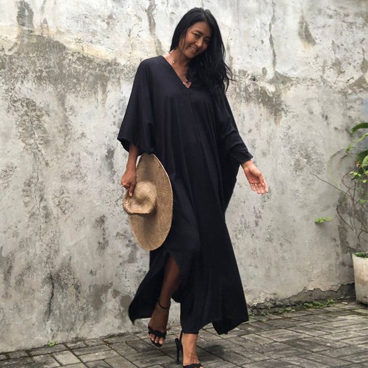 Relaxed Fit Vakantie Midi Jurk