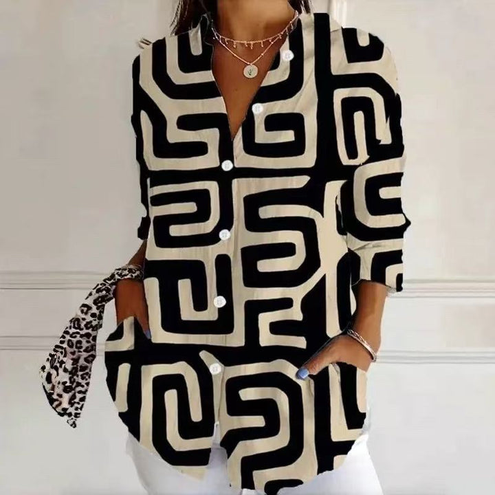 Blouse met levendige print en casual silhouet