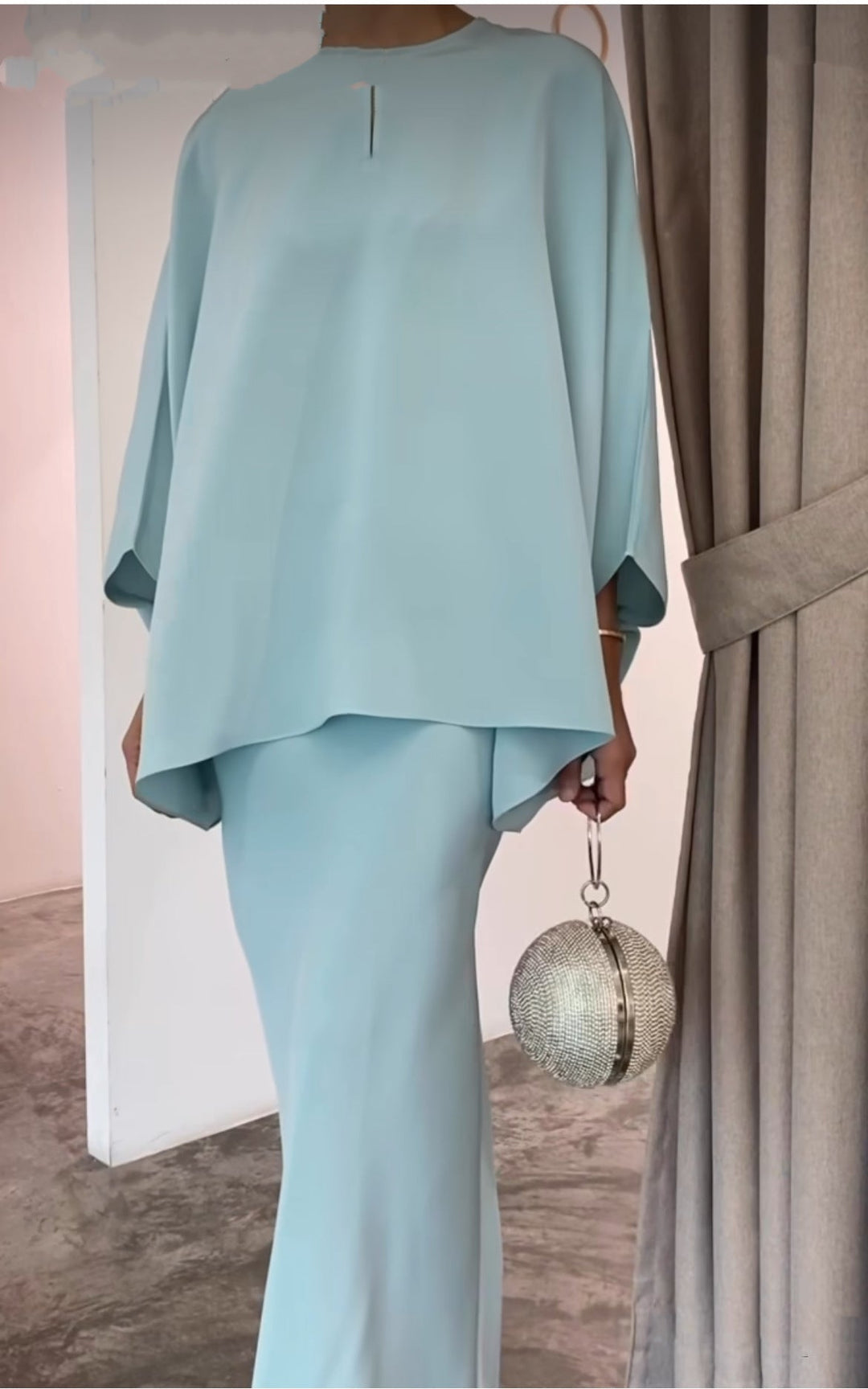 Two-Piece Pearl vloerlange jurk