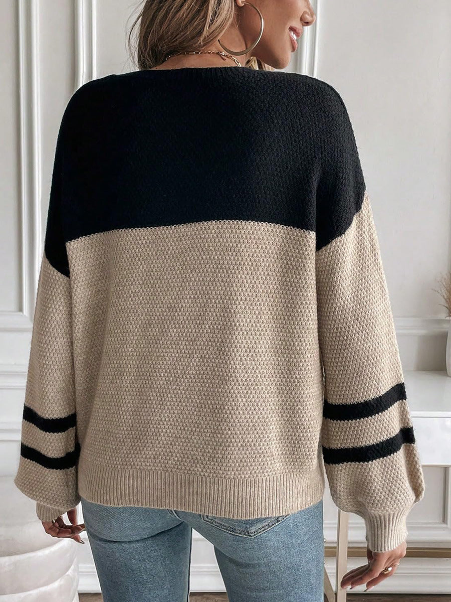 Casual dames trui met ronde hals en lange mouwen