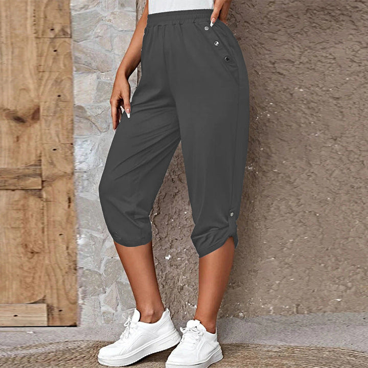 Fashion Casual Seven-Point Elastische Broek