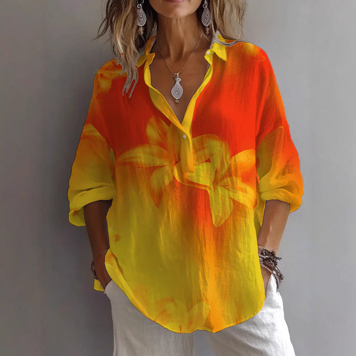 Printed Top with Airy Loose Design
