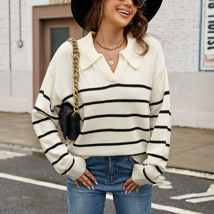 Gestreepte pullover trui voor dames