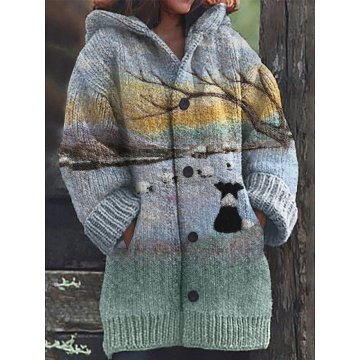 Stijlvol Cape-jasje met Abstracte Print