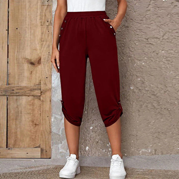 Fashion Casual Seven-Point Elastische Broek