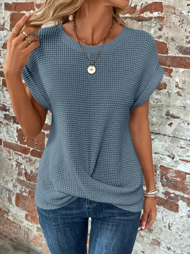 Elegante Twist Top met Korte Mouwen