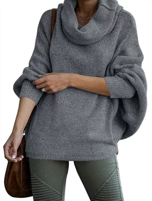 Dames pullover trui met hoge kraag