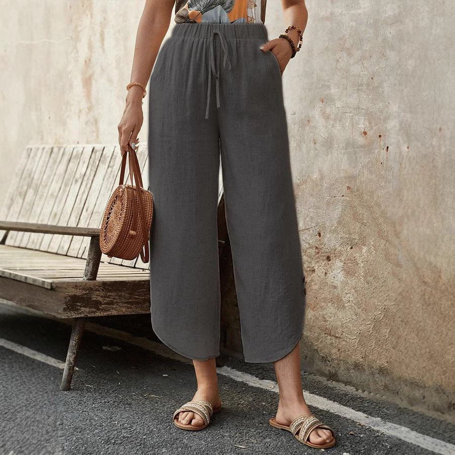 Casual Katoenen Broek met Trekkoord