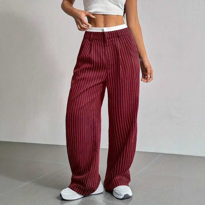 Casual broek met hoge taille