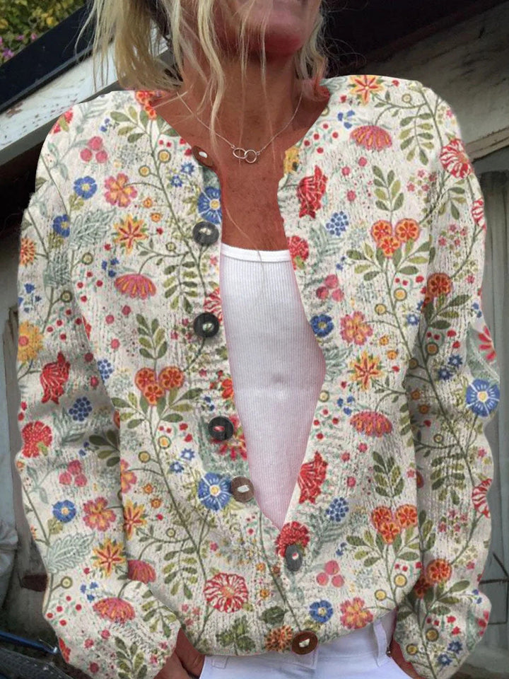Casual damesvest met digitale print