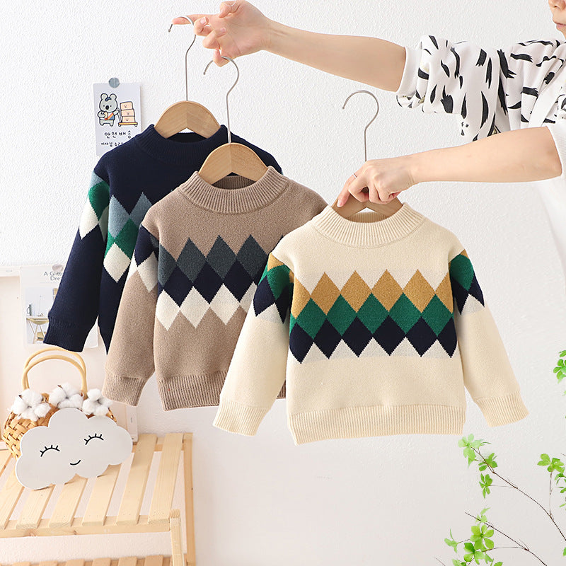 Ruitjes Pullover Kindertrui
