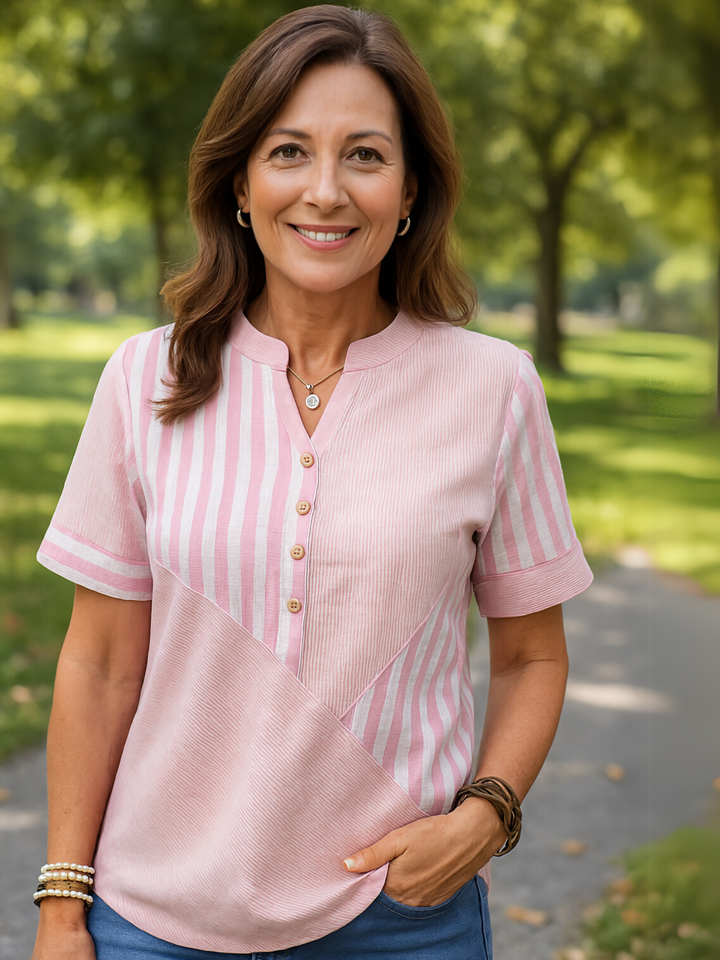 Klassieke Gestreepte Blouse met Knoopsluiting