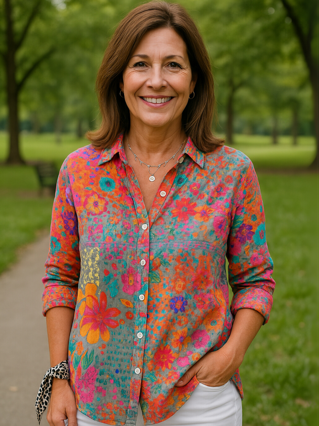 Elegante blouse met bloemenprint